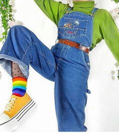 Cool Outfits Colorful, Bright Colorful Clothing, Colorcore Outfit, Normcore Pagliacci, 90s Nostalgia Aesthetic Outfits, Retrocore Outfits, Primary Colors Outfit, Quirky Fashion Aesthetic, Kidcore Style