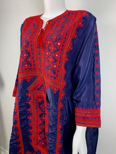 Vintage Balochi Dress - Etsy Turkey Red Folk Style Dress With Intricate Embroidery, Red Embroidered Fitted Dress With Intricate Embroidery, Red Embroidered Fitted Dress, Red Fitted Dress With Intricate Embroidery, Traditional Red Embroidered Dress With Geometric Patterns, Traditional Red Embroidered Dress With Geometric Design, Red Embroidered Tunic Dress, Traditional Red Dress With Geometric Embroidery, Red Long Sleeve Dress With Chikankari Embroidery