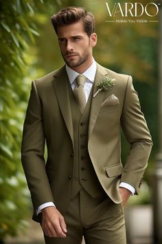 >>ORIGINAL ARTWORK AND CONTENT, PLEASE DO NOT COPY<< Men Suits, Suits For Man, Classic Khaki Green Three Piece Suit for Men - Wedding, Formal, and Business Attire, Formal Attire for Men, Formal piece Wedding Suit, Double Breasted, Formal Fashion Slim Fit Suit. Description: Elevate your style with our classic Khaki Green Three Piece Suit for men, perfect for weddings, formal occasions, and business attire. Crafted with precision and designed for the modern gentleman, this suit offers a timeless l Khaki Suit Wedding, Three Piece Suit Mens Wedding Latest, Green Three Piece Suit, Three Piece Suit For Men, Three Piece Suit Mens, Stylish Waistcoats, Mens Tailored Suits, Suit For Men Wedding, Khaki Suit