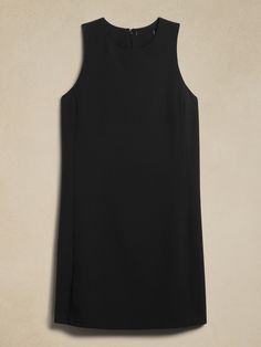 Bistretch Mini Shift Dress | Banana Republic Factory Sleeveless Mini Dress With Invisible Zipper For Date Night, Sleeveless Dress With Invisible Zipper For Date Night, Sleeveless Dresses With Invisible Zipper For Date Night, Sleek Sleeveless Dress With Back Zipper, Sleeveless Work Dress With Invisible Zipper, Banana Republic Factory, Mini Shift Dress, Petite Size, Shift Dress