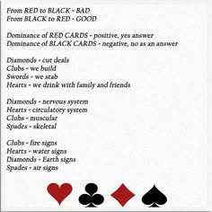 the back side of a card deck with red and black playing cards in each one