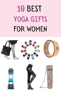 A collection of yoga gift ideas for women, including a yoga mat bag, microfiber cooling towel, smart water bottle, yoga pants with pockets, Lululemon tote bag, and a yoga wheel. Yoga Gifts Ideas Diy, Yoga Basket Ideas, Fitness Gifts For Women Ideas, Yoga Basket, Yoga Themes, Zen Gifts, Yoga Lover Gift