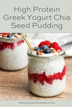 high protein greek yogurt chia seed pudding