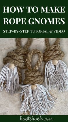 how to make rope gnomes step - by - step video