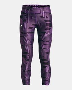 Super-light HeatGear® fabric delivers superior coverage without weighing you down|Material wicks sweat & dries really fast|4-way stretch material moves better in every direction|Strategic mesh panels for added breathability|Wide, flat encased elastic waistband Breathable Purple Nylon Activewear, Purple Functional Running Activewear, Sporty Purple Nylon Activewear, Outdoor Micro-elastic Breathable Activewear, Under Armour Stretch Activewear For Outdoor, Under Armour Breathable Activewear For Outdoor, Under Armour Outdoor Activewear, Under Armour Breathable Outdoor Activewear, Under Armour Outdoor Sportswear