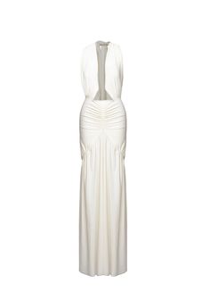 This sophisticated long dress is designed with our iconic Coco de Mer Y-shaped pattern featuring large straps that can be worn in different ways, such as tied in a knot behind the neck or with the straps falling down the back. The bottom part also has a Y-shaped curve with contouring ruched details, creating a flattering fit for both the front and back. Materials:  Italian Carvico VITA Recycled fabric: 78% recycled polyamide, 22% elastane Stainless steel bra separator  Made in Italy  Care instructions:  We highly recommend hand washing it in cold water to maintain its best condition and reduce its environmental impact. Please follow care instructions on label to keep your garments in the best condition possible. Stocking Fillers For Her, Confident Woman, Alternative Wedding, Environmental Impact, Falling Down, Independent Designers Fashion, Recycled Fabric, Bridal Collection, Badger