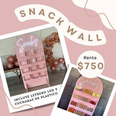 the snack wall is $ 75 and it's available in pink, gold or silver