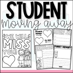 It can be really sad when a student moves away during the school year! This resource includes a homemade booklet to give as a student moving away gift before their last day of school! Classmates can write about their favorite memory, draw pictures, color the cover, and make sure the student that is moving away knows they are special to them! Goodbye Book For Student Moving, Student Leaving Class Gift, Goodbye Gifts, Kids Moves, Moving Gifts, Class Gift, Character Education, Classroom Community, School Gift