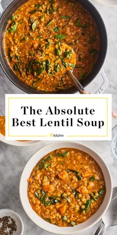 the absolute best lentil soup