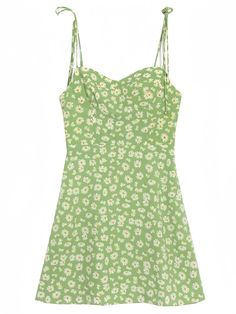 Kiwi daisy delight brings you a vibrant touch of summer with its lush green tone and cheerful daisy pattern. This dress offers a fusion of style and comfort with its airy fabric and sleeveless design, allowing you to move freely and embrace the warm weather. The dress cinches slightly at the waist, creating a flattering silhouette, while the full, twirl-worthy skirt adds a hint of flirtation to your every move. It’s a piece that’s bound to turn heads, whether you’re at a beachfront cafe or a bac Green Spaghetti Straps Mini Dress For Summer, Green Spaghetti Strap Dress For Day Out, Green Mini Length Sundress For Summer, Green Dresses With Adjustable Straps For Vacation, Green Mini Sundress For Summer, Light Green Beach Dress For Summer, Cute Green A-line Dress, Light Green Summer Beach Dress, Fitted Green Sundress With Spaghetti Straps