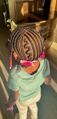 Kids With Short Hair Hairstyles, Braided Hairstyles For Little Black Kids, Braided Hairstyles For Little Black Girls With Beads, Natural Little Black Girls Hairstyles, Kid Stitch Braids, Braided Hair Styles For Kids Black, Kid Friendly Hairstyles Black, Little Black Girls Hairstyles Braids Kids, Preschool Hairstyles Girl Black