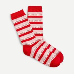 J.Crew Red Aprs-Ski Crew Socks Brand New Without Tags, Never Worn Women's One Size Fits Most Madewell Style, Ski Socks, Trouser Socks, Women's Socks, Socks For Women, No Show Socks, Socks And Tights, Material Girls, Winter Accessories