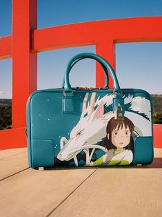 Loewe Ghibli, Painted Bags, Howls Moving Castle, Iconic Characters, Leather Accessories, Canvas Bag