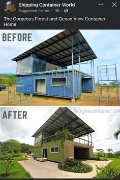 the before and after pictures of shipping containers