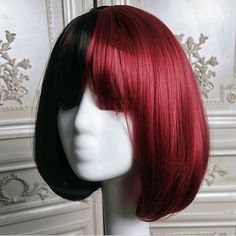 Vampire Clown Colorblock Short Straight Wig With Neat Bangs Transform your look with this elegant Vampire Clown Colorblock Short Straight Wig. Featuring a vibrant colorblock design and neat bangs, this wig will elevate any costume or outfit. Perfect for Halloween or cosplay events, this wig offers a bold and stylish touch to your ensemble. Vampire Clown, Short Straight Wig, Anime Lingerie, Kawaii Dress, Maid Dress, Straight Wig, New Instagram, Kawaii Fashion, Punk Rock