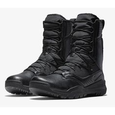 Nike Sfb Goretex Black Leather Military Tactical Boots Aq1199 ++Mens Size 9.5++ New And Unworn Fast Shipping Nike Sfb Boots, Nike Sfb Gen 2, Nike Sfb, Military Combat Boots, Military Tactical Boots, Lightweight Boots, Nike Boots, Tactical Boots, Military Boots