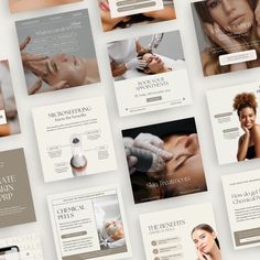 Microneedling Instagram Templates | Medical Facial | Chemical Peel Templates | Facial Instagram Posts Introducing the Microneedling and Chemical Peel Instagram Bundle  Elevate your aesthetic clinic's online presence with these stunning and customizable templates, specially curated to showcase your microneedling and chemical peel services. ▶ KEY FEATURES ✨ Unique Instagram posts: 40 Unique Instagram templates  ✨ Professional Design: High-quality, visually appealing designs that resonate with your clinic's aesthetic ✨ Customizable and Easy to Use: Editable templates to match your branding effortlessly. ✨ Perfect for Aesthetics Professionals: Tailored specifically for clinics, estheticians, and professionals in the skincare industry. ▶ WHAT'S INCLUDED? ▶ Content Ready : 40 Instagram Posts & 4 Esthetician Social Media, Rf Microneedling, Esthetician Marketing, Platelet Rich Plasma, Graphic Design Brochure, Hair Clinic, Aesthetic Clinic, Derma Roller, Medical Aesthetic