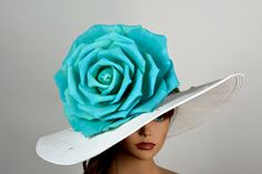 "Vogue hats are perfect for horse racing events, church, the Kentucky derby, weddings, garden tea parties and charity events. One size hat (21\" - 22.5\") Adjustable inner band Wired brim Good shape Please feel free to ask me any questions or special requests. I have designed & created each piece in my shop All pieces are securely wrapped & boxed to prevent damage/breakage Please visit my other shop https://www.etsy.com/shop/BridalWorldAccessory Thank you very much for shopping by my sho Elegant Turquoise Fascinator For Races, Elegant Turquoise Fascinator For Wedding, Elegant Turquoise Fascinator For Kentucky Derby, Turquoise Hat For Kentucky Derby Races, Elegant Turquoise Fascinator For Royal Ascot, Elegant Turquoise Hat For Races, Elegant Turquoise Hat For Spring, Spring Wedding Turquoise Hats, Elegant Turquoise Spring Hat