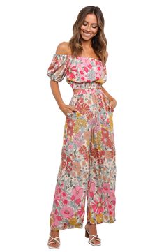 An exquisite floral print swirls around these flowy lounge pants styled with an elastic waist so you can enjoy moving or lounging with ease every day. Elastic waist Front slant pockets Unlined 100% rayon Hand wash, dry flat Imported Spring Floral Print Wide Leg Loungewear Pants, Spring Floral Print Wide Leg Pants For Loungewear, Floral Print Wide Leg Pants For Vacation In Spring, Floral Wide Leg Pants For Vacation In Spring, Floral Print Wide Leg Pants For Spring Vacation, Casual Floral Print Wide Leg Loungewear Pants, Casual Floral Print Wide Leg Pants For Loungewear, Casual Floral Print Wide Leg Lounge Pants, Flowy Bottoms With Floral Print For Day Out