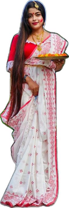 Festival Saree, Jamdani Saree, Indian Traditional, Saree, India, Festival