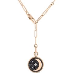 Roberto Coin - Venetian Princess Diamond Moon Pendant Necklace in 18K Rose Gold Italian Jewelry Designers, Star Motif, Diamond Birthstone, The Venetian, Moon Pendant Necklace, Princess Collection, Roberto Coin, Italian Jewelry, Rose Gold Pendant