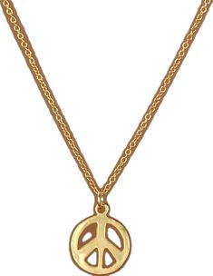 Peace Sign Necklace, Peace Necklace, Sign Necklace, Peace Sign, 22k Gold, Gold Filled Chain, Santa Monica, Peace Symbol, Gold Vermeil