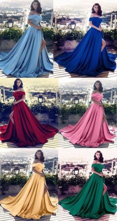 Sexy Blue Prom Dress Off Shoulder Slit Satin Long Evening Dress C61 on Storenvy Prom Dress Off Shoulder, Maroon Prom Dress, Colorful Prom Dresses, Sky Blue Prom Dress, Beaded Formal Dress, Cheap Prom Dresses Long, Blue Prom Dress, Prom Dresses 2019, Dress Off Shoulder