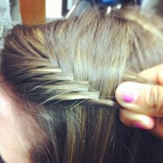 Fishtail waterfall braid - simple! pull a piece over from the front then a piece down from the top, and repeat. French Fishtail, Twisted Hair, Waterfall Braid, Fishtail Braid, Have Inspiration, Styles Ideas, French Braid, Love Hair, Hair Stuff