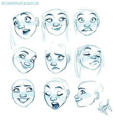 an iphone screen showing various facial expressions and the words,'how to draw faces '