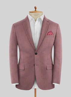 Meet the game-changer: Our Noble Mauve Wool Silk Linen Jacket is your ticket to the luxe life. Meticulously crafted from a lavish blend of wool, silk, and linen, this jacket showcases a sophisticated solid pattern and a distinctive mauve shade, setting you apart with a refreshing departure from conventional colors. More than just clothing, it's a statement of refined elegance. Ideal for summer weddings, upscale garden parties, or any occasion where making a polished impression is paramount.   Ab Herringbone Tweed Jacket, Peaky Blinders Suit, Grey Wool Suit, Noble Collection, Tweed Pants, British Khaki, Designer Suits For Men, Herringbone Tweed, Luxe Life