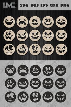 halloween pumpkins and jack - o'- lanterns cut files