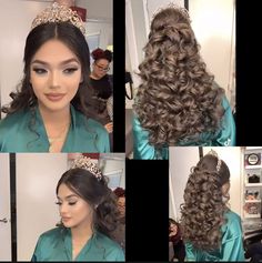 Simple Hairstyles For Quinceanera, Xv Hairstyles, Hairstyles Quinceanera, Quince Makeup, Xv Ideas, Down Hairstyles For Long Hair