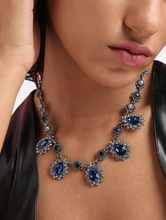 Category Necklace and Chains Color Sapphire Blue Material Alloy Plating Silver-Plated Gemstone/ Stone type Artificial Stone Closure Lobster Clasp Teardrop Party Necklace With Chain, Formal Alloy Rhinestone Necklaces, Formal Rhinestone Alloy Necklaces, Elegant Blue Chain Necklace For Party, Blue Alloy Dangle Jewelry, Blue Alloy Pendant Jewelry, Blue Dangle Jewelry In Alloy, Blue Dangle Jewelry Made Of Alloy, Sapphire Crystal Jewelry With Stones