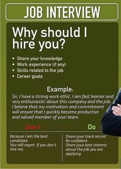 a job interview poster with an image of a man in business attire and his arms crossed