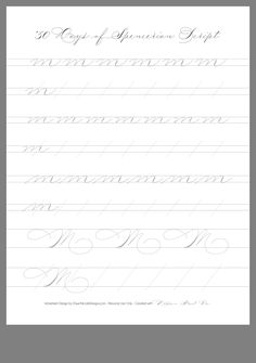 the writing practice sheet for cursive handwriting