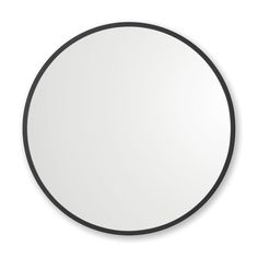 This Rubber Framed Round Wall Mirror from Better Bevel is both stylish and practical. The modern-looking frame's rubber material acts as a protective bumper in high-traffic areas, making it perfect for bathrooms, living rooms, and entry ways. It's constructed of premium-quality 1/4 in. glass for the finest reflection, eliminating the reflection distortion found in cheaper mirrors. Authentic silver backing on the glass prevents corrosion in high humidity environments. An innovative, ultra-flush hanging system allows for quick and secure installation. Installation guide, drywall anchors, and screws are included for wall mounting. Thoughtfully designed packaging ensures safe delivery. Proudly designed, assembled, and inspected in the USA by a third-generation family-owned company. Available i Two Mirrors In Bathroom Round, Bathroom Mirrors Black Frame, Black Bathroom Round Mirror, Matte Black Mirror Bathroom, Bathroom Mirror The Home Depot, 36” Round Mirror, Round Mirror With Black Frame, Round Mirror Black Frame, Farmhouse Bathroom Vanity Mirror