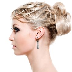 Small Stainless Steel Dangle Earrings Up Dos For Medium Hair, Hair Styles 2014, Braided Hairstyles Updo, Hair Updo, Braided Updo, Hair Restoration, Long Blonde Hair, Look Plus, Hair Dos