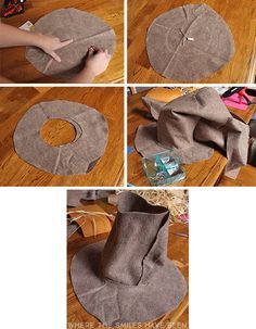 the steps to make a hat out of felt