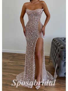 Sexy Sequin Sweetheart Sleeveless Side Slit Mermaid Long Prom Dresses,PD3638Description:1. Material: sequin2. Color: custom colors are welcome, please Contact us and tell us style number, we will send you color charts to choose.3. Size: standard size or custom size, if you need custom service, we need following measurements, please leave information in the note of shopping cart. * are necessary.*bust _______ cm/inch*waist _______cm/inch*hips _______cm/inchshoulder to shoulder _______cm/inch (fro Diamond Nude Dress, Sliver Glitter Prom Dress, Cream Sparkle Prom Dress, Sparkly Grad Dresses, Matric Dance Dresses 2023, Red Prom Dress Accessories Jewelry, Best Matric Dance Dresses, Unique Prom Dresses 2022, Quinceanera Mom Dress