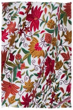 Jardin de Palais Notre Dame Shawl — Seasons by The Kashmir Company Chintz Fabric, Notre Dame, Flower Patterns, Hand Dyeing, Hand Embroidered