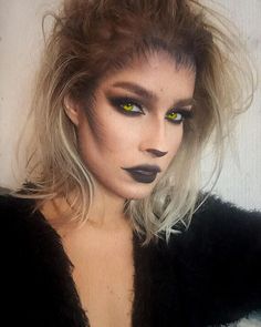 Halloween Makeup Warewolf, Family Werewolf Costumes, She Wolf Costume Makeup, Werewolf Makeup Female Halloween, Halloween Wolf Makeup, Werewolf Costume Female