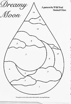 a coloring page with the words dream moon on it