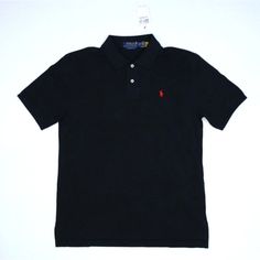 Polo Ralph Lauren Classic Fit Mesh Knit Polo Short Sleeve Collared Black Boys Xl Youth Boys Size Xl (18/20). 100% Cotton Why Shop With Us?Customer Service Is Our #1 Priority Excellent Pricing Excellent Feedback Quality Assurance Fast Shipping Feedbackif You Are Completely Satisfied With Your Purchase Please Leave Us Positive Feedback. If There Is An Issue With Your Order, Please Understand We Are Human And We Do Make Mistakes. Please Send Us A Message And Give Us A Chance To Resolve Before Retur Fitted Black Polo Shirt With Crew Neck, Black Fitted Polo Shirt With Crew Neck, Basic Black Polo Collar Top, Basic Black Collared Top, Polo Ralph Lauren Kids, Give Us A Chance, Polo Sweatshirt, Ralph Lauren Kids, Ralph Lauren Boys