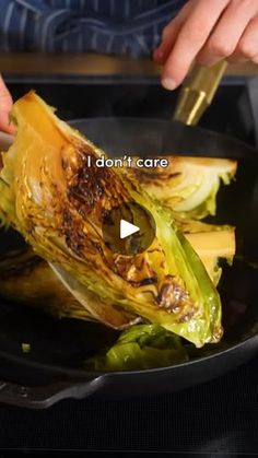 580K views · 36K reactions | VEGANUARY 8/25 🌱 
25 recipes in under 25 mins: Braised cabbage 🥬 

A cabbage that cuts like butter…you’ll love it! 🥰 
RECIPE (2 servings, 20min prep time):
-1 small pointed cabbage 
Cut in quarters and fry on each side in a big pan until nicely charred.
Add a few splashes of water, cover and let it steam on medium heat for 10-15mins.
Sauce:
-1/2 bunch cilantro and 1/2 bunch dill (or more cilantro)
-1/2 green chili (optional)
-5 Tbsp tahini
-3 Tsp maple syrup or agave
-juice of 1 lemon
-salt to taste
-1/2 TSP garlic powder
-2 Tbsp water to thin
Blend until smooth.
Serve the cabbage with the sauce and optionally some dukkah. 🥰
- 
VEGANUAR 8/25 🌱 
25 Rezepte in weniger als 25 Minuten: Geschmorter Kohl 🥬 

Ein Kohl, der sich wie Butter schneiden lässt … Du wi