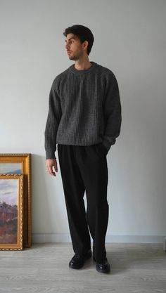 Normcore Outfits Men, Black Corduroy Pants Outfit Men, Normcore Outfits, Manly Fashion, Corduroy Pants Outfit, Boys Winter Clothes, Normcore Fashion, Minimalist Streetwear, Pants Outfit Men