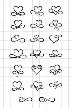 the different types of hearts that can be used for tattoos