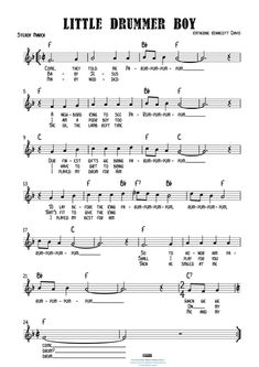 the little drummer boy sheet music