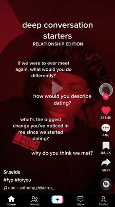 the app for deep conversation is shown