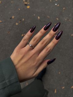 Dark Purple Nails, Purple Nail, Dark Nails, Classy Nails, Funky Nails, Chic Nails, Purple Nails, Cute Acrylic Nails