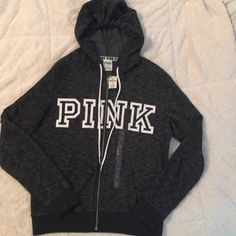 Brand New With Tags, Victoria’s Secret Pink, Full Zip, Hoodie, Sweatshirt. Size Is Medium. Fit Is True To Size. Cozy Hooded College Sweatshirt, Cozy Hooded College Hoodie, Winter Varsity Hooded Sweatshirt, Varsity Hoodie Sweatshirt For Winter, Varsity Style Hoodie Sweatshirt For Winter, Varsity Hoodie Sweatshirt For Fall, Casual Hooded Jacket With Letter Print For Fall, Varsity Hoodie With Double-lined Hood For Fall, Varsity Sweatshirt With Double-lined Hood For Fall